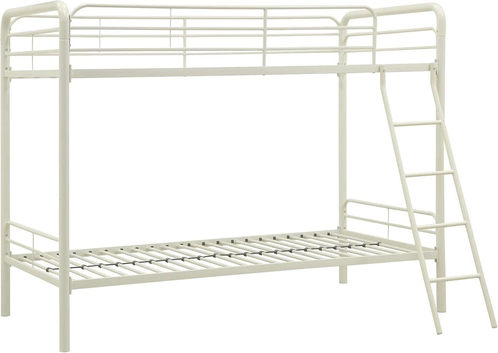 DHP Dusty Twin Over Full Metal Bunk Bed, Off White1 pcs