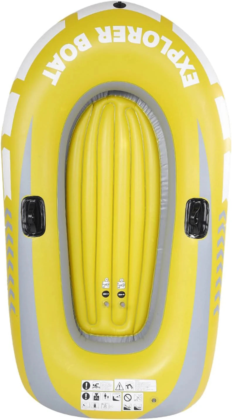 Inflatable Kayak Series, Inflatable Boat Set, Inflatable Boat Rafts Dual Air Chambers, Welded Oar Locks, Grab Handles, Bow Rope, Sporty Design, 2 Person for Adults1 pcs