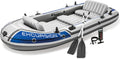 Includes Deluxe 54in Boat Oars and High-Output Pump – SuperTough PVC – Adjustable Seats with Backrest – Fishing Rod Holders – Welded Oar Locks1 pcs