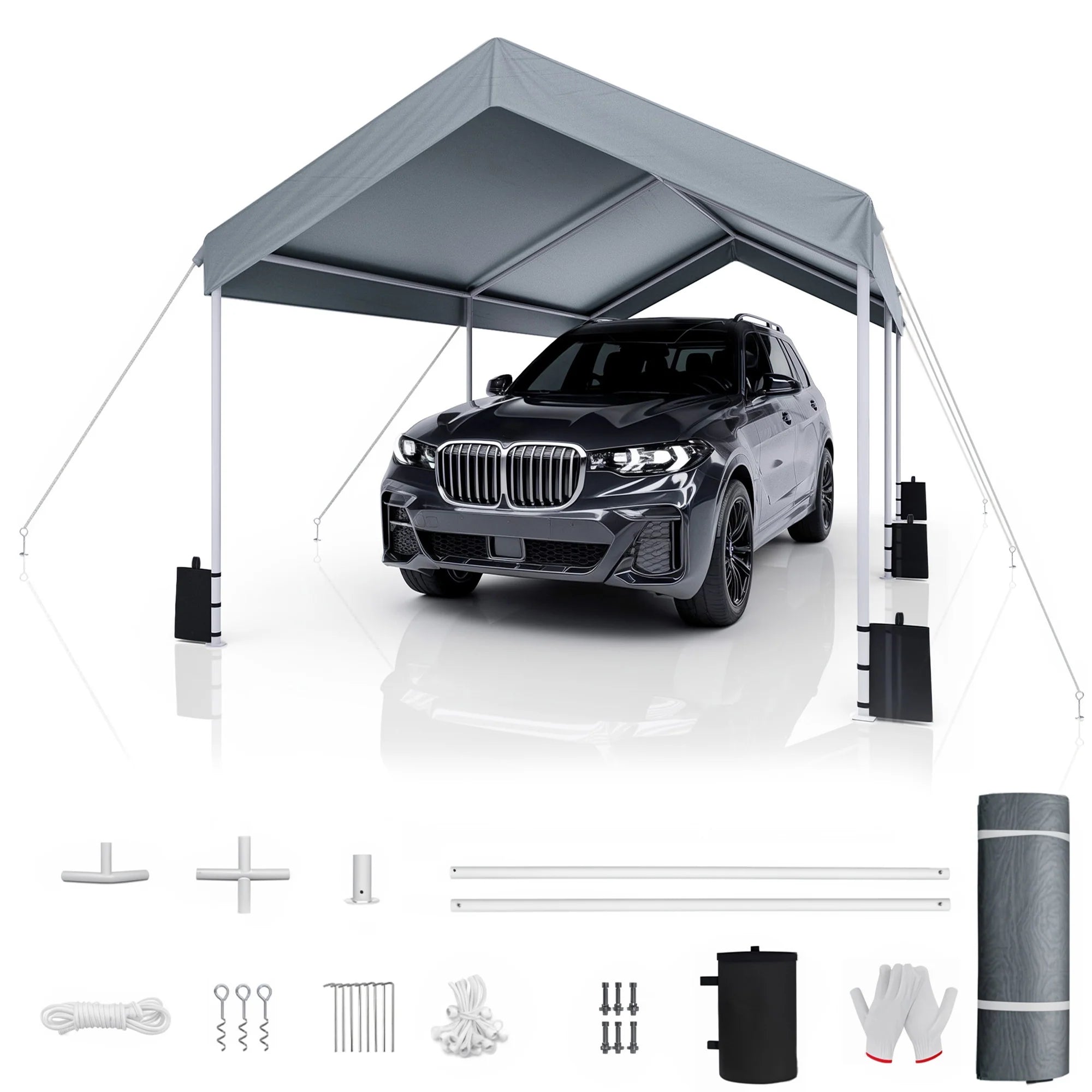 3x6m Waterproof Carport Canopy Portable Garage