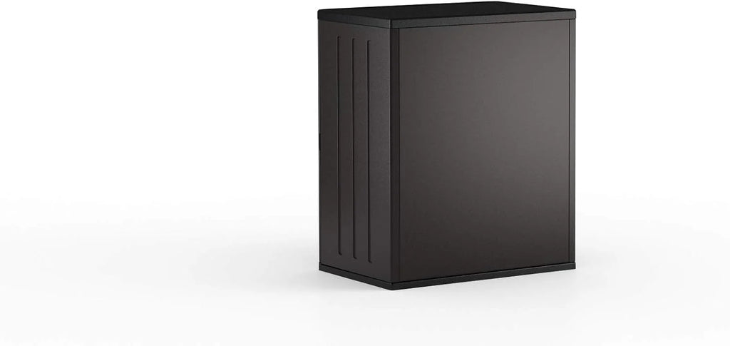 Suncast Commercial Heavy-Duty 9 Cubic Ft. Resin Storage Cabinet with Lockable Handles, Adjustable Metal-Reinforced Shelves for Garage or Workspace, Black, Made in The USA1 pcs