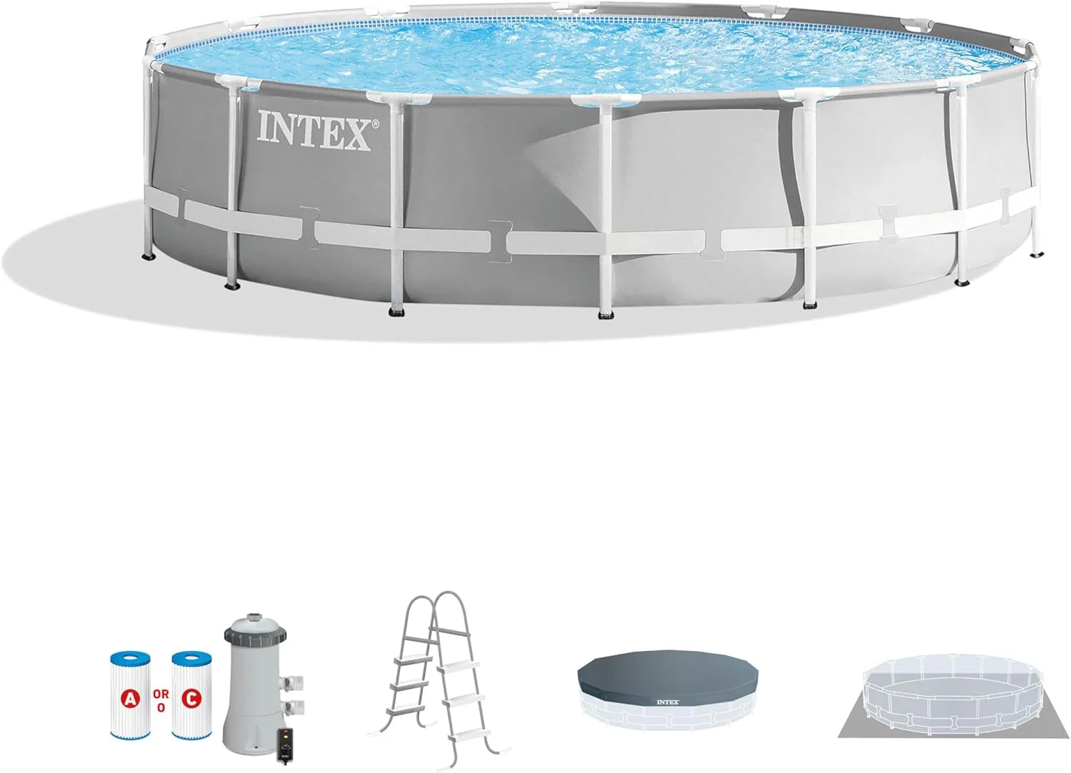 Frame Premium Above Ground Swimming Pool Set: 10ft x 30in – Includes 330 GPH Cartridge Filter Pump – SuperTough Puncture Resistant – Rust Resistant – 1185 Gallon Capacity1 pcs