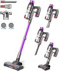 Cordless Stick Vacuum Cleaner: 550W Powerful Suction, LED Display, 55 Min Runtime, Anti-Tangle Brush, Rechargeable Battery, Lightweight for Home, Pet Hair, Hard Floors, Carpet1 pcs
