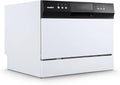 Desktop dishwasher, Energy Star portable dishwasher, 6 dish settings, small dishwasher with 8 washing programs, high-speed operation, baby care, energy-saving and glass material, dormitory dishwasher, RV and apartment dishwasher1 pcs