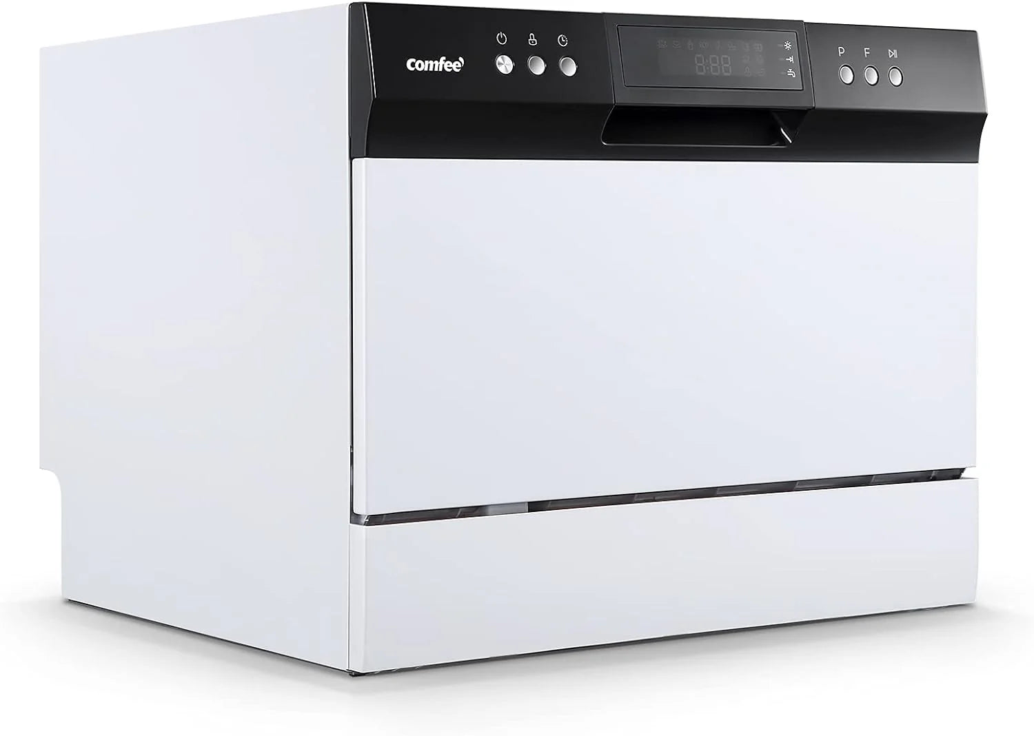Desktop dishwasher, Energy Star portable dishwasher, 6 dish settings, small dishwasher with 8 washing programs, high-speed operation, baby care, energy-saving and glass material, dormitory dishwasher, RV and apartment dishwasher1 pcs