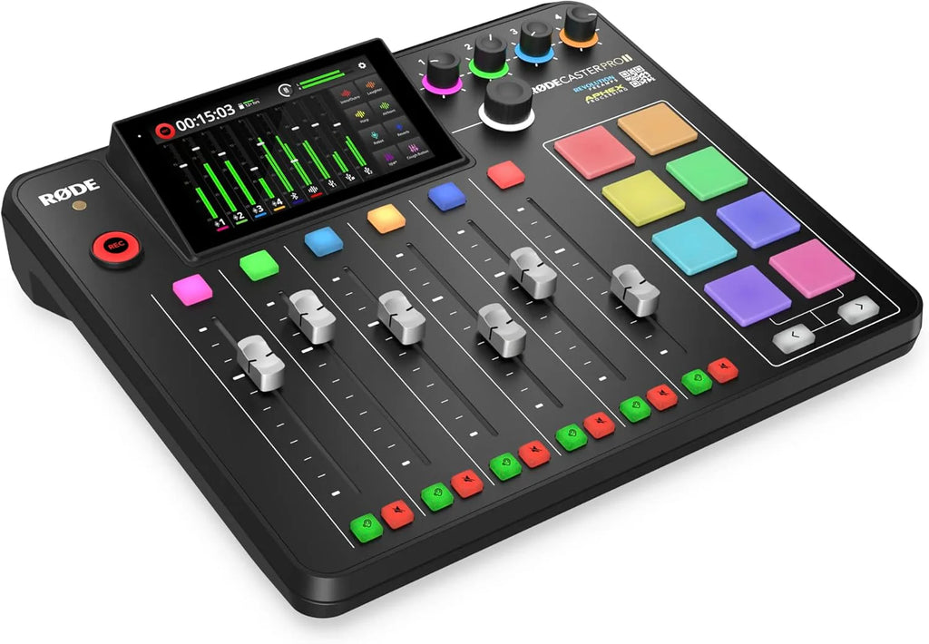 RODE RODECaster Pro II All-in-One Production Solution for Podcasting, Streaming, Music Production and Content Creation, Black1 pcs