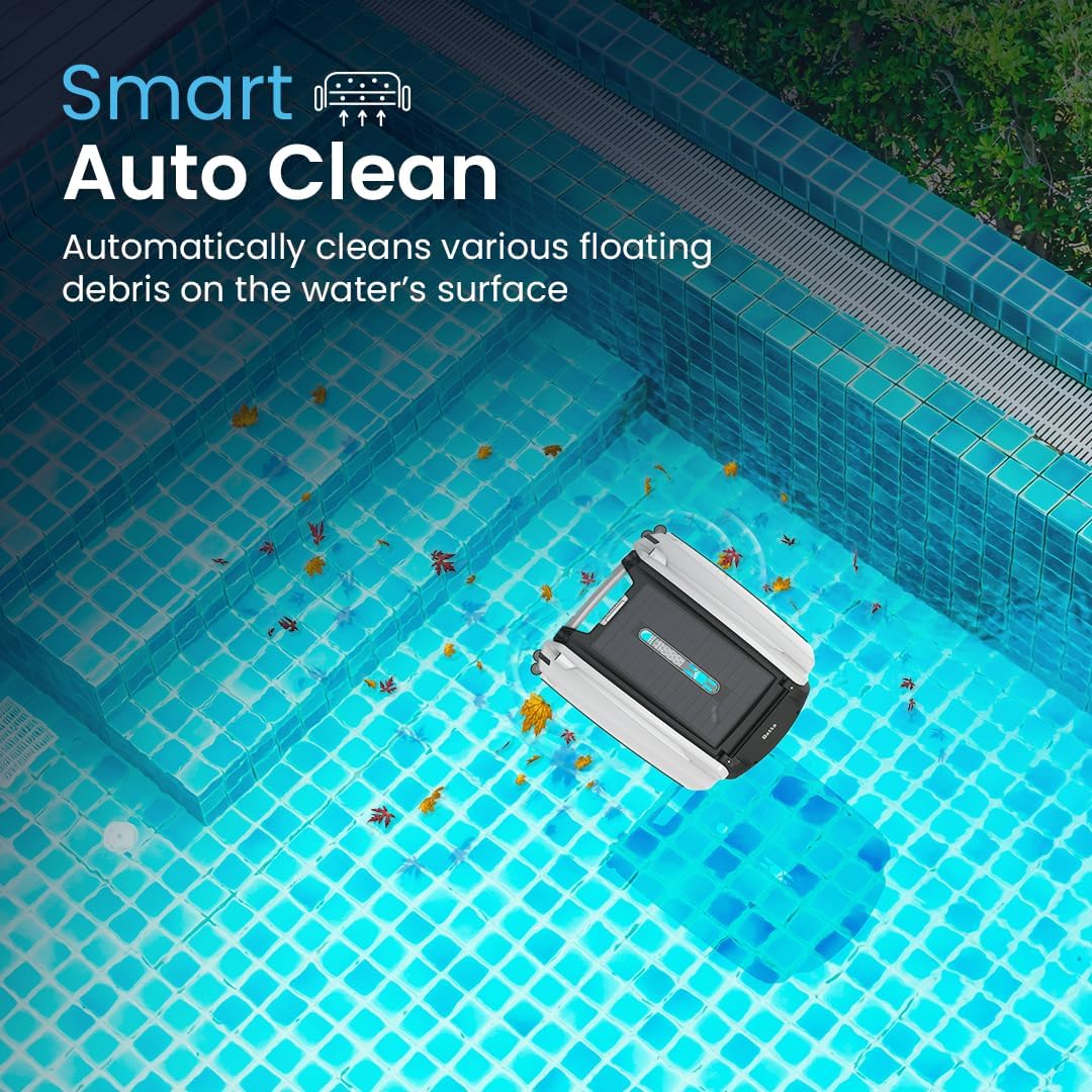 SE features a solar-powered automatic pool skimmer robot, with enhanced internal durability and a redesigned dual-salt chlorine-resistant motor (white)1 pcs