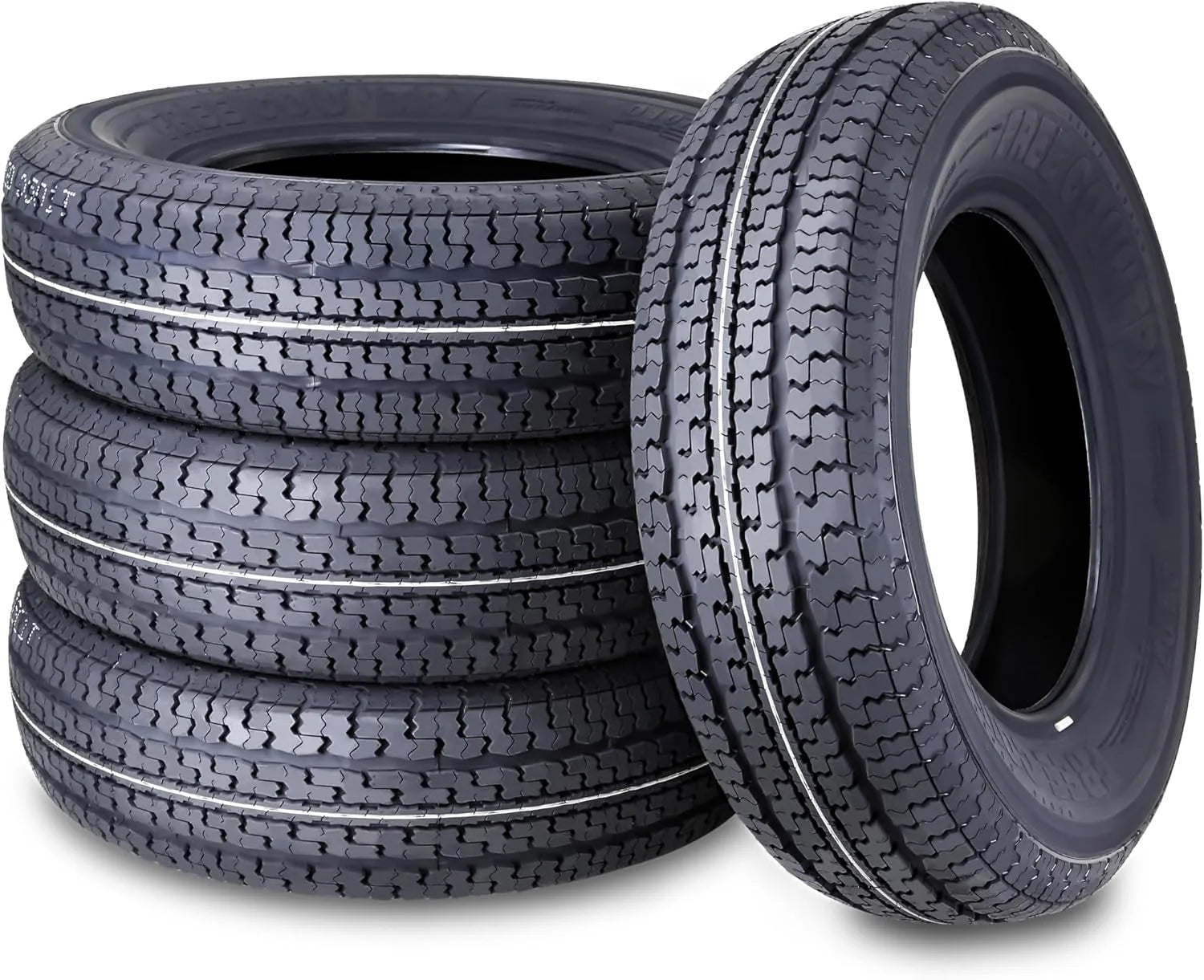 Libra Trailer Parts set of 4 Heavy Duty Trailer Tires ST205/75R15 205 75 15 10-Ply Load Range E Steel Belted Radial w/Scuff Guard1 pcs