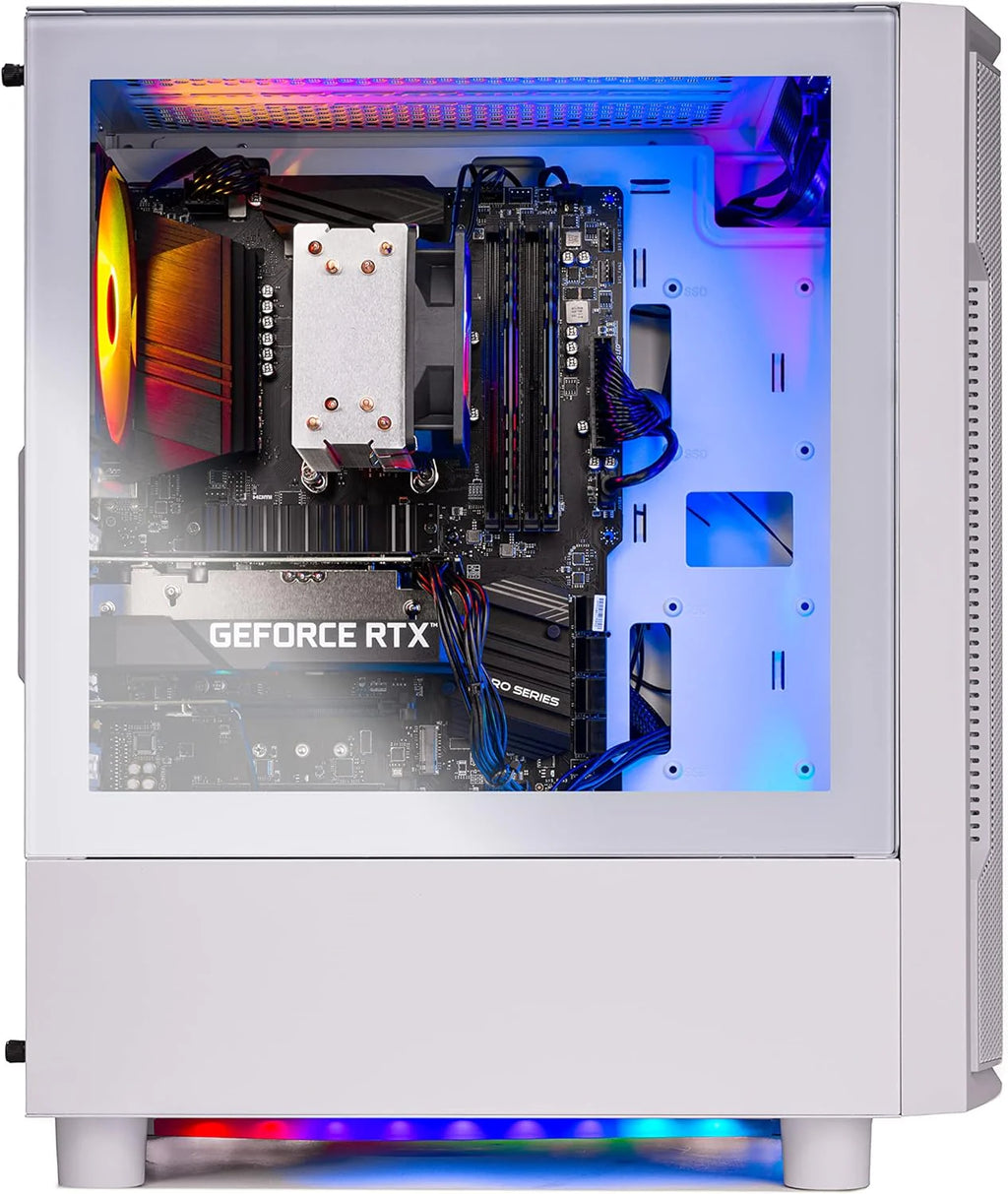 Gaming Shadow Gaming PC Desktop – Intel Core i7 13700F 2.1 GHz, NVIDIA RTX 4060, 1TB NVME SSD, 16GB DDR4 RAM 3200, 600W Gold PSU, 360mm AIO, 11AC Wi-Fi, Windows 11 Home 64-bit,Black1 pcs