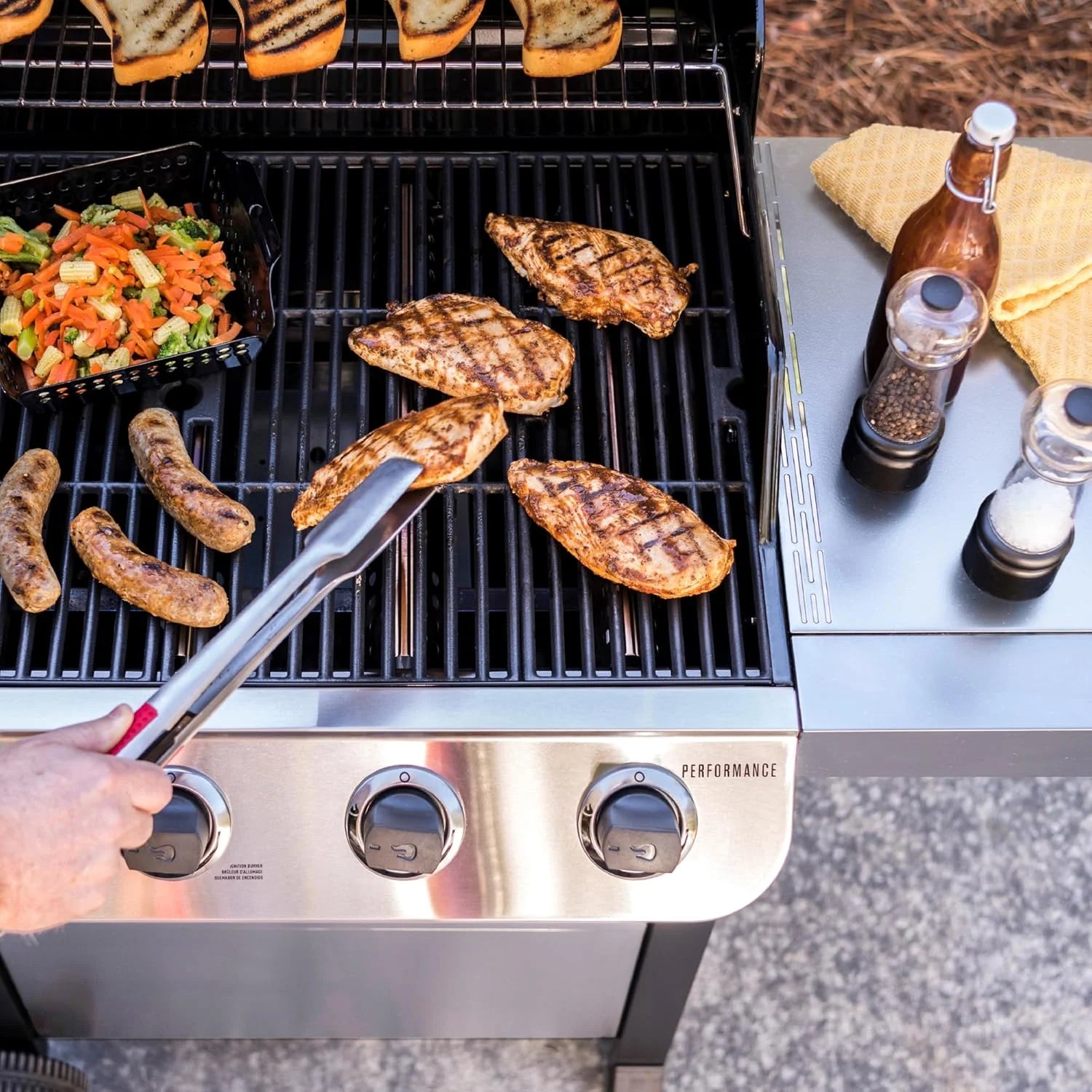 Performance Stainless Steel 4-Burner Cart Style Gas Grill1 pcs