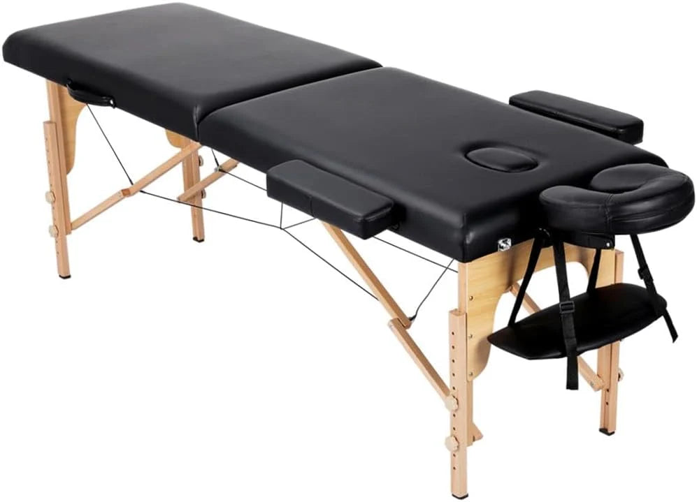 Massage Table Lash Bed Portable Massage Spa Bed Beauty Tattoo Table Adjustable for Eyelash Tech Physical Therapy Couch, Black1 pcs