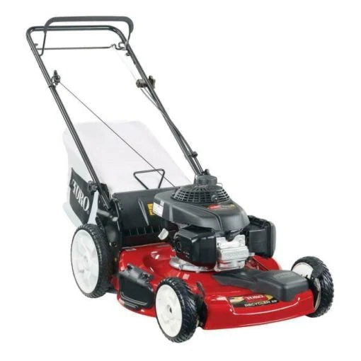 Self-propelled petrol lawnmower, 22 inch, 170 cm³ OHV engine, high-wheel drive, rear-wheel drive, 3-in-1 function with height adjustment, including oil