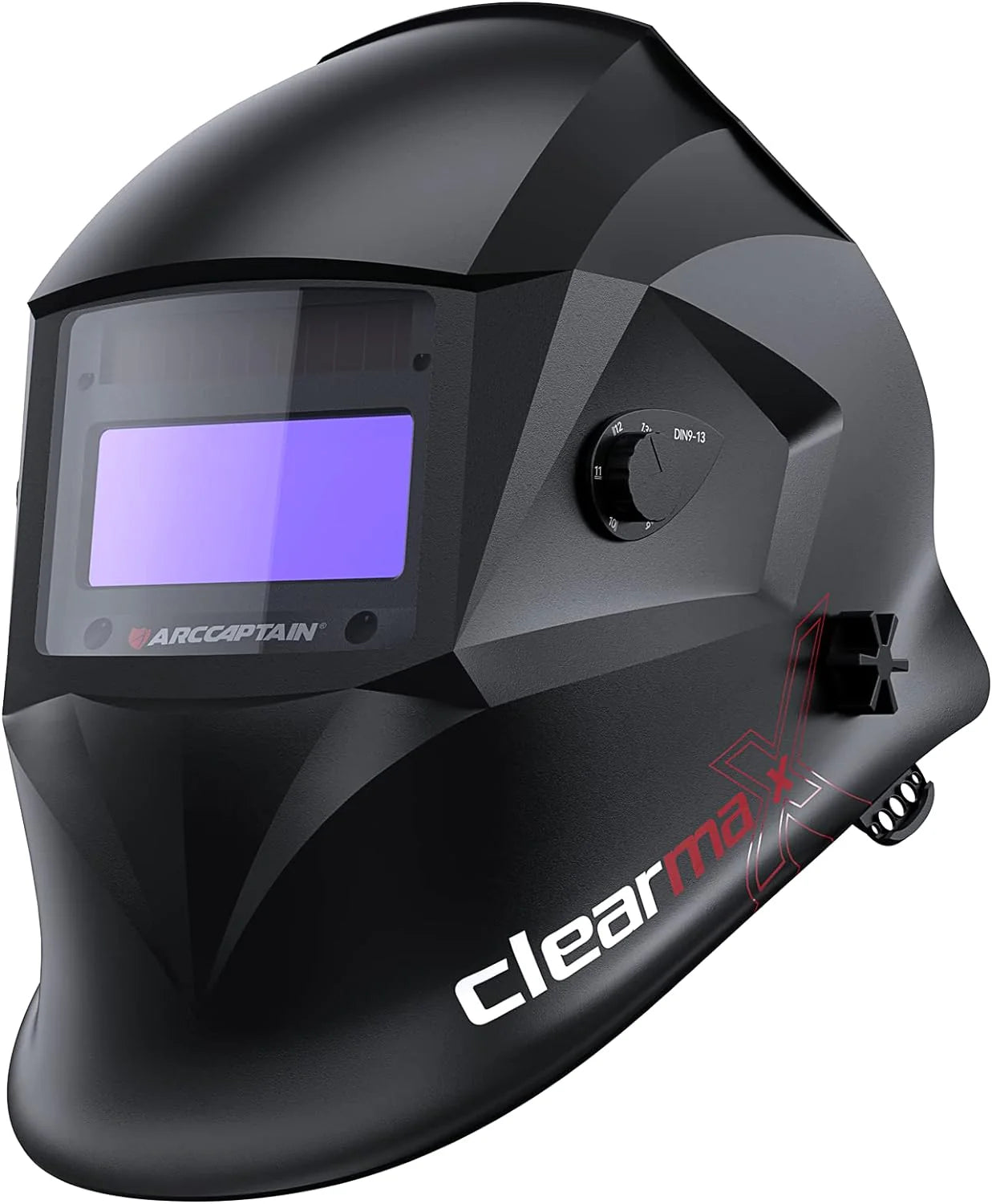 Welding Helmet Auto Darkening, True Color Solar Powered Welding Mask with 4 Arc Sensor, 1/1/1/1 Optical Clarity and Adjustable Shade 4/9-13 Welder Helmet1 pcs