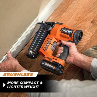 RIDGID 18V Brushless Cordless Nailer Combo Kit with Brad &amp; Finish Nailers, Battery &amp; Charger