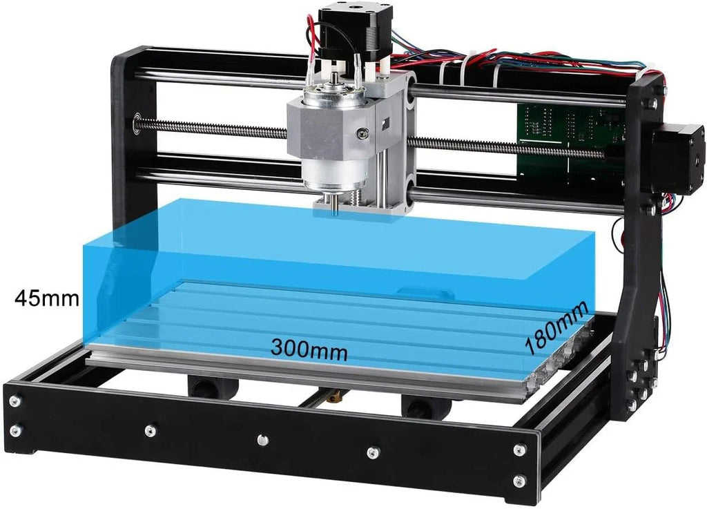 Router Kit GRBL Control 3 Axis Plastic Acrylic PCB PVC Wood Carving Milling Engraving Machine, XYZ Working Area 300x180x45mm1 pcs