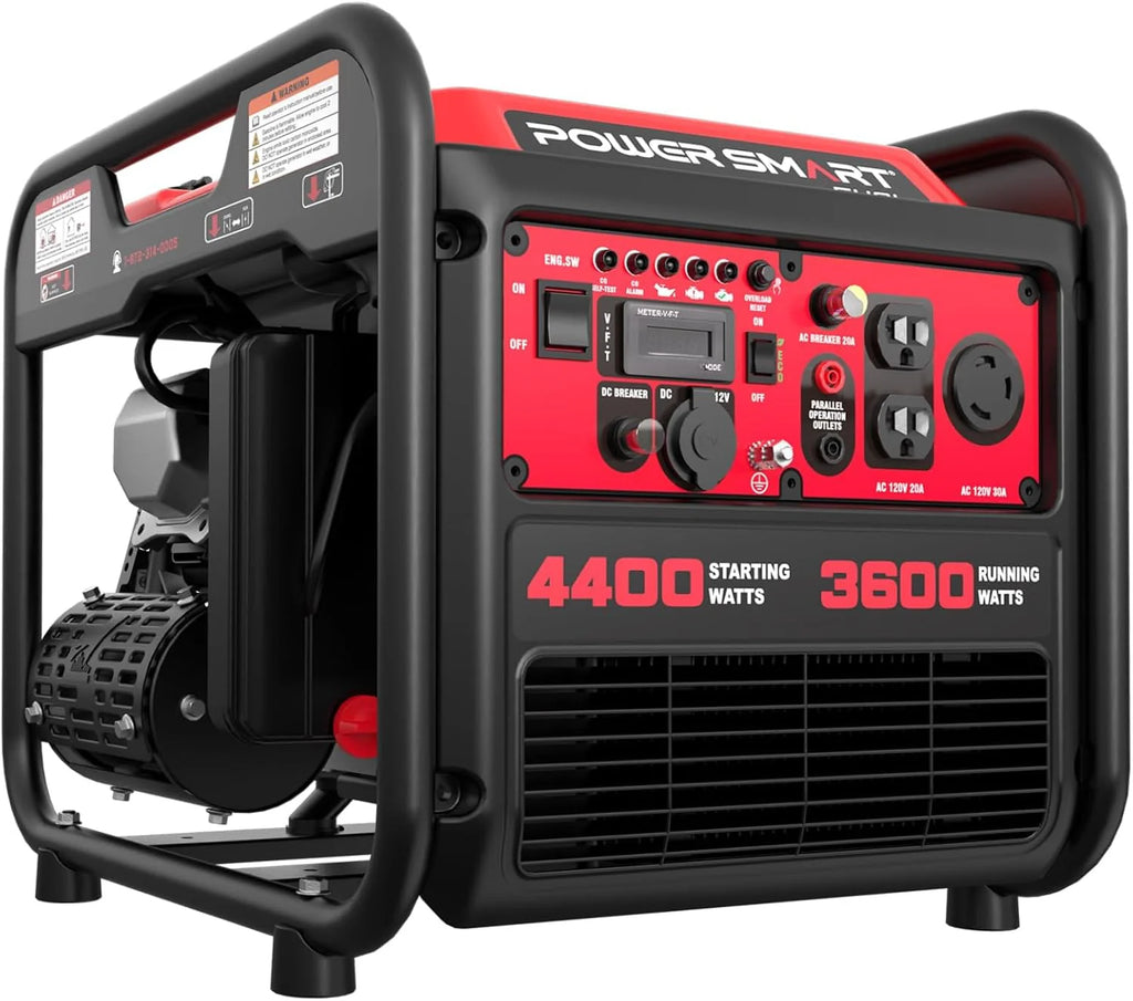 4400W Gas Powered Open Frame Inverter Generator, Portable Generator for Home Use, Jobsit, RV Ready with 30A Outlet, Recoil Start1 pcs