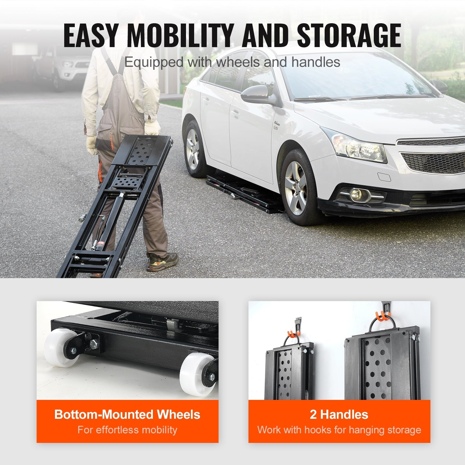 SKYSHALO Portable Car Lift 7000 LBS Automatic Car Lift System Jack for Home Garage