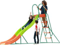 Outdoor play set: Children's slide: 10-foot independent climbing frame, swing set, jungle-style playground. The design is loved by children - ground pool slide, suitable for use in summer backyard.1 pcs