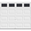 Clopay Classic Insulated Garage Door 9×7 ft, R-Value 6.5, White with Plain Window