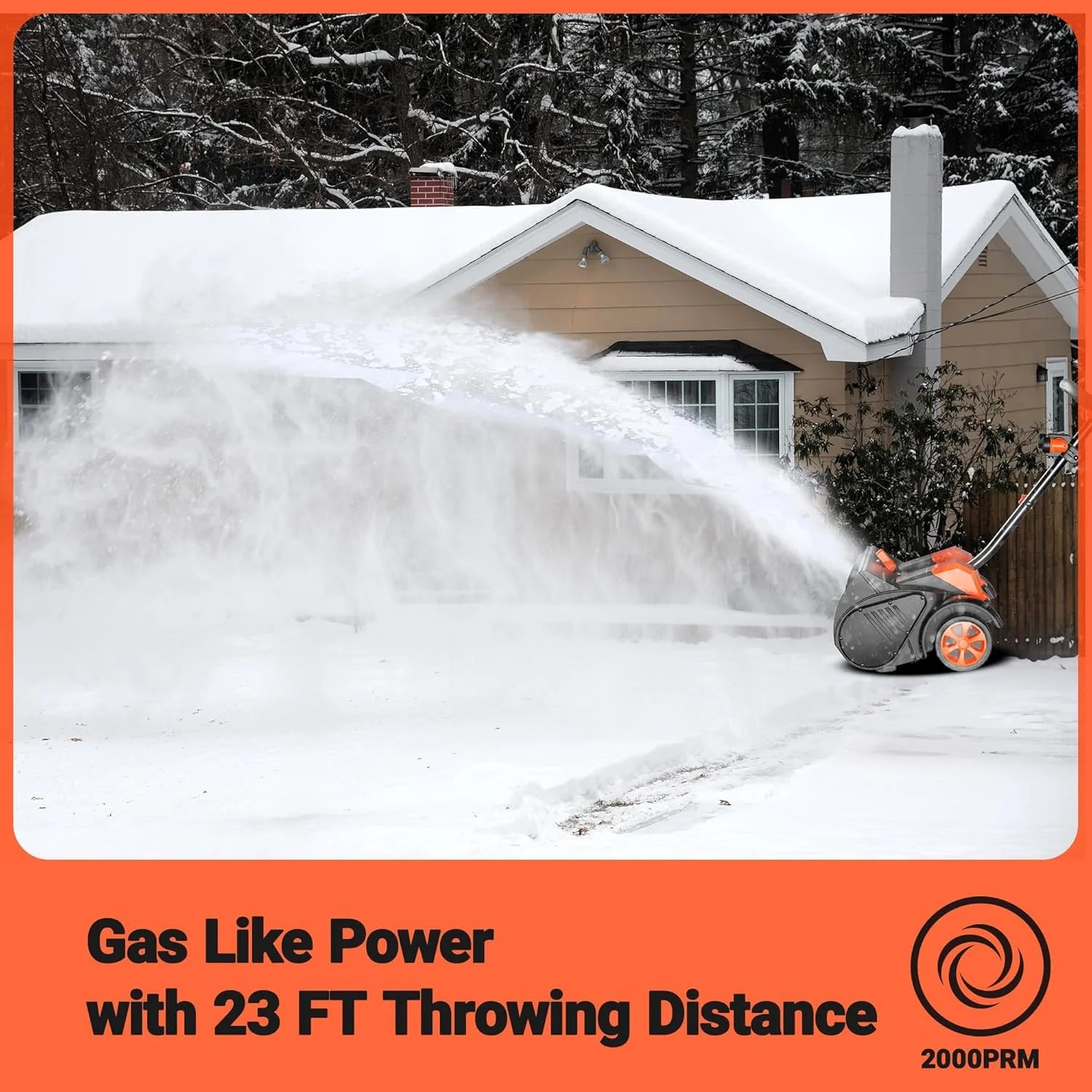 Cordless Snow Shovel with Wheels, 48V | 16-Inch | 4-Ah Brushless Cordless Snow Blower, Battery Snow Blower with Directional Plate & LED Lights (2 * 24V Battery & Dual Quick Charger Included)1 pcs