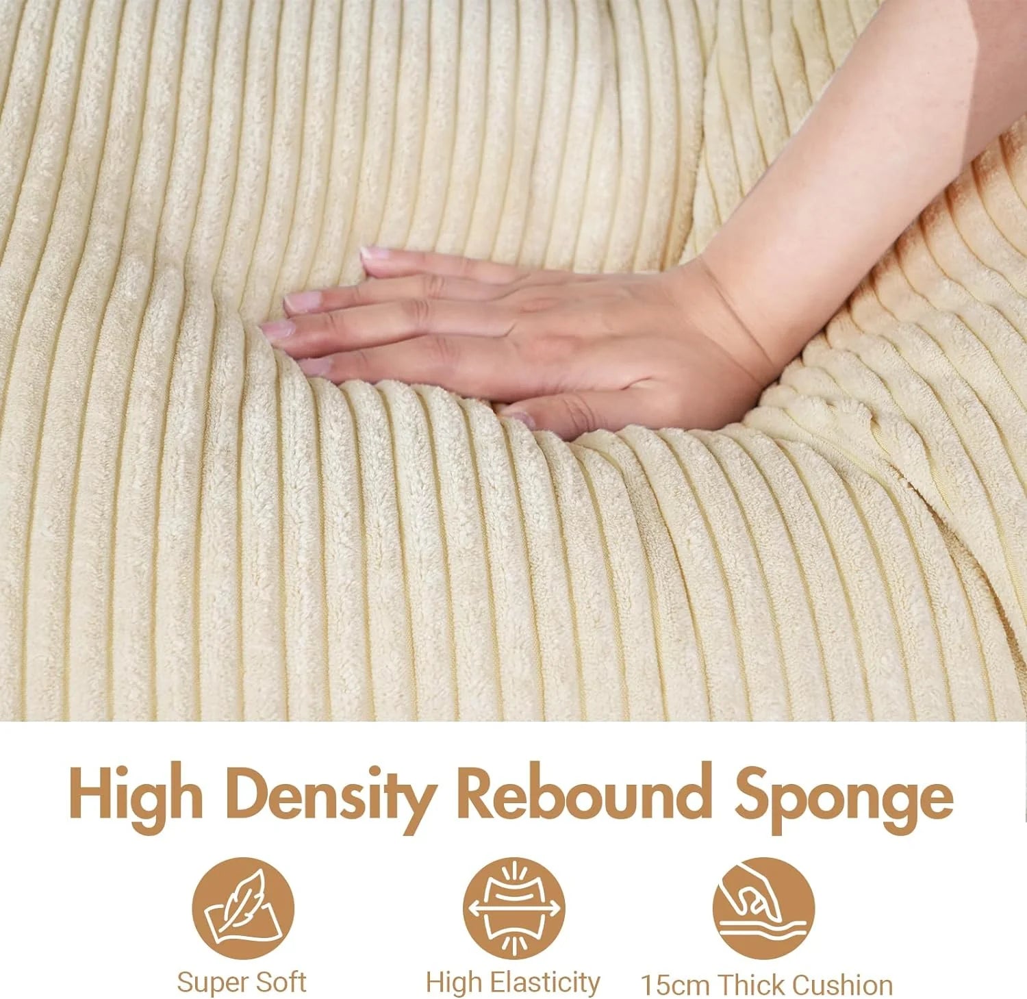 Sofa 290cm Corduroy Modular Couch(Pre-order)
