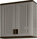 4 cubic feet resin material single-layer shelving garage wall storage cabinet, platinum gold color1 pcs