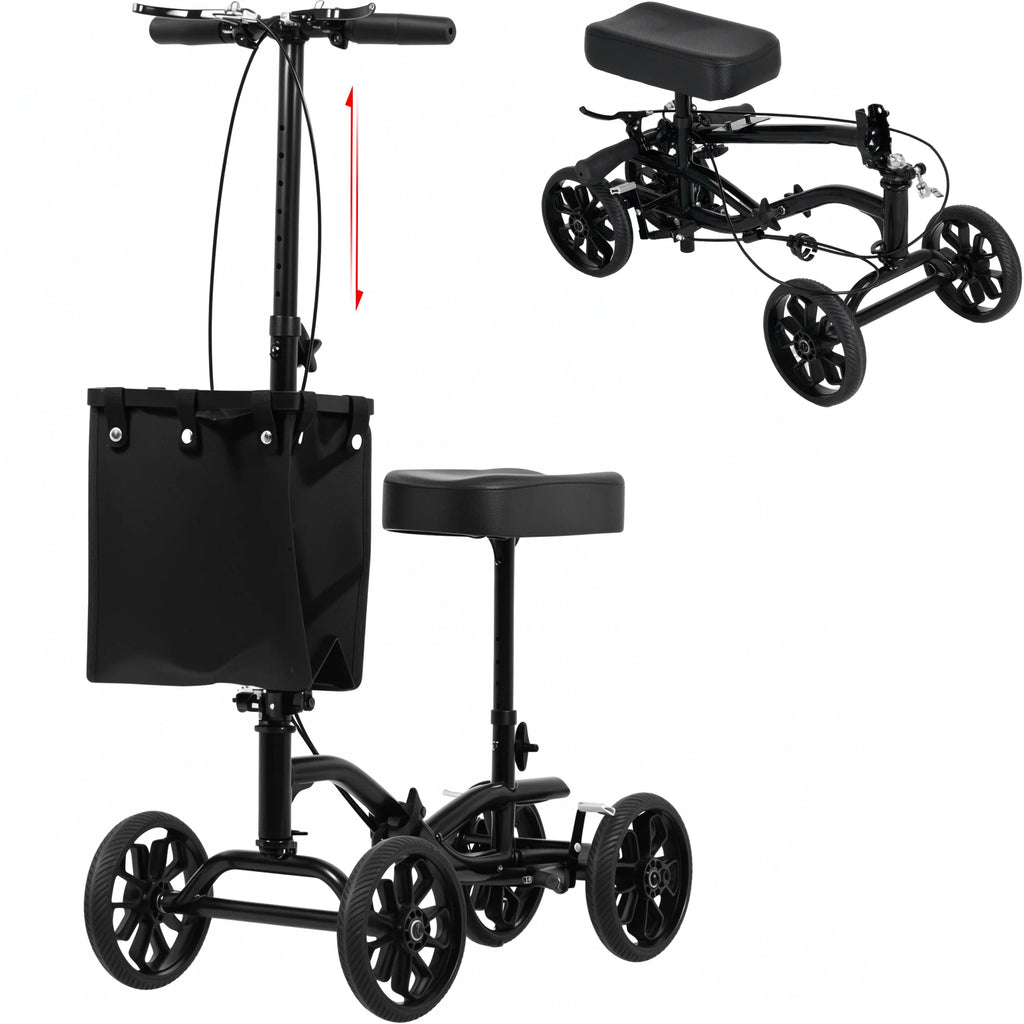 Knee Walker Scooter with 10" Rubber Tires