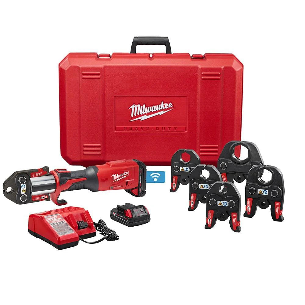 Milwaukee M18 FORCE LOGIC crimping tool with ONE-KEY and 1/2