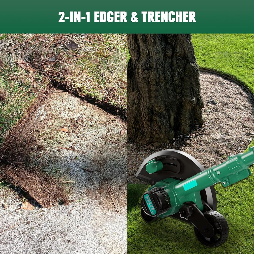 Cordless Lawn Edger Compatible with Makita 18V Battery(Tool Only), 2 in 1 Grass Edger & Trencher for Landscaping, Lawns and Sidewalk1 pcs