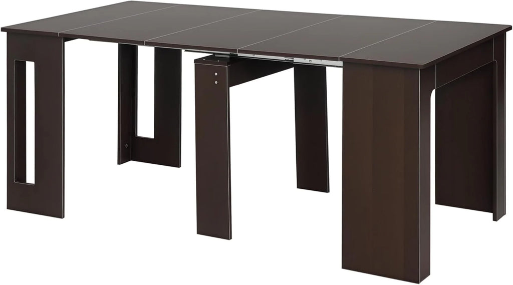 Extendable Dining Table, Expandable Kitchen Table for Small Spaces, Seats up to 6 People, White1 pcs