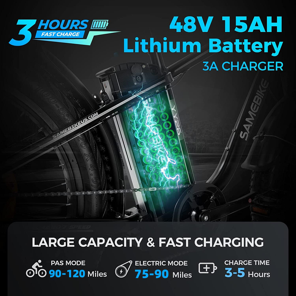 Outdoor electric bike with 48V/15Ah lithium battery ?C Black
