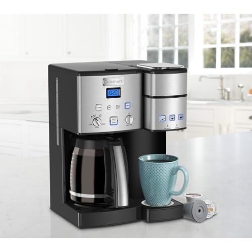 Cuisinart Single Serve   12 Cup Coffee Maker, Offers 3 Sizes: 6 Ounces, 8 Ounces and 10 Ounces, Stainless Steel, SS 15P1: Home &amp; Kitchen
