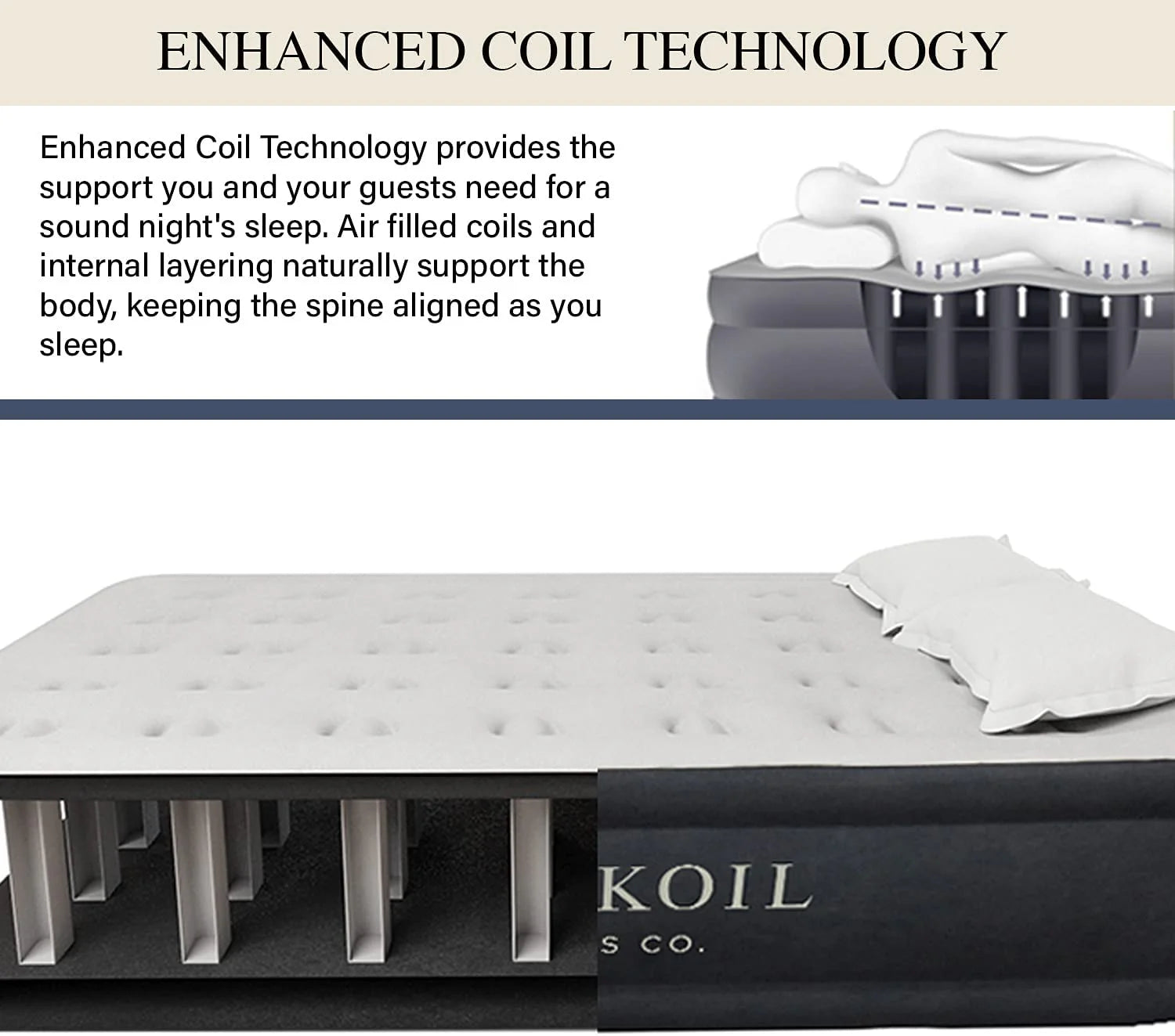 King Koil Luxury Air Mattress with High Speed Built-in Pump