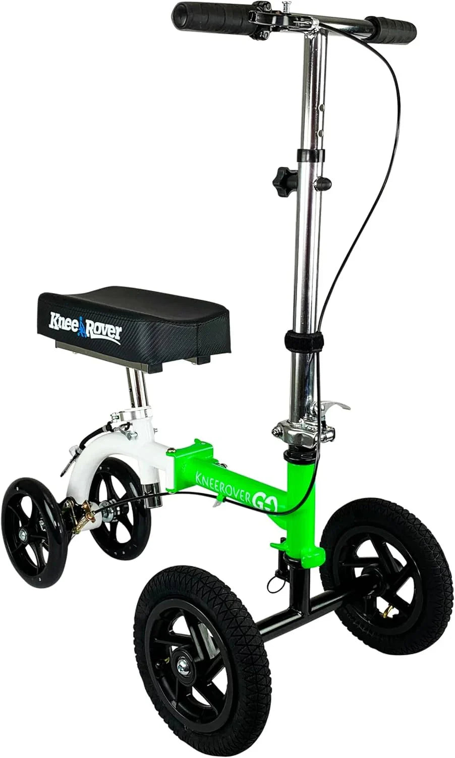 Hybrid – Most compact all-terrain knee scooter for adults, suitable for foot surgery, robust knee roller for rehabilitation after ankle fractures and foot injuries, leg scooter, best alternative to knee crutches (Green)
