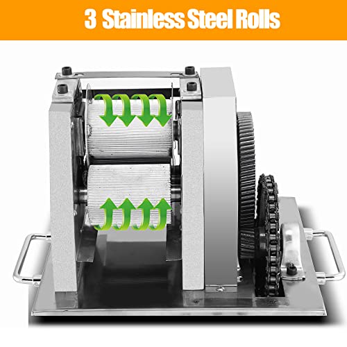 LGXEnzhuo 110V Electric Sugar Cane Press Juicer Machine, 800W Stainless Steel Desktop Sugarcane Juicing Crusher Extractor, with 3 Rollers for Home and Commercial: Home &amp; Kitchen
