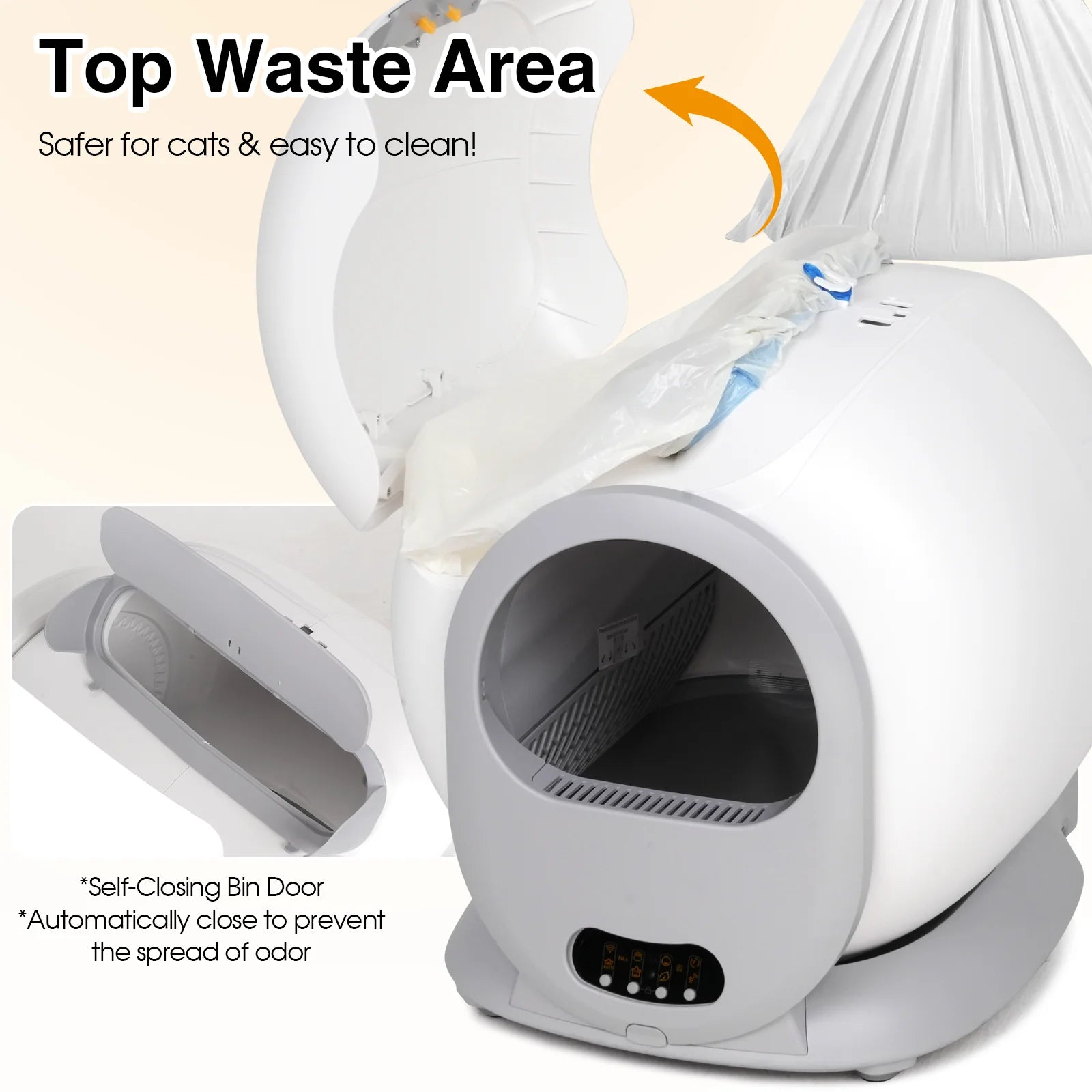 65L Self Cleaning Cat Litter Box Wifi APP Control