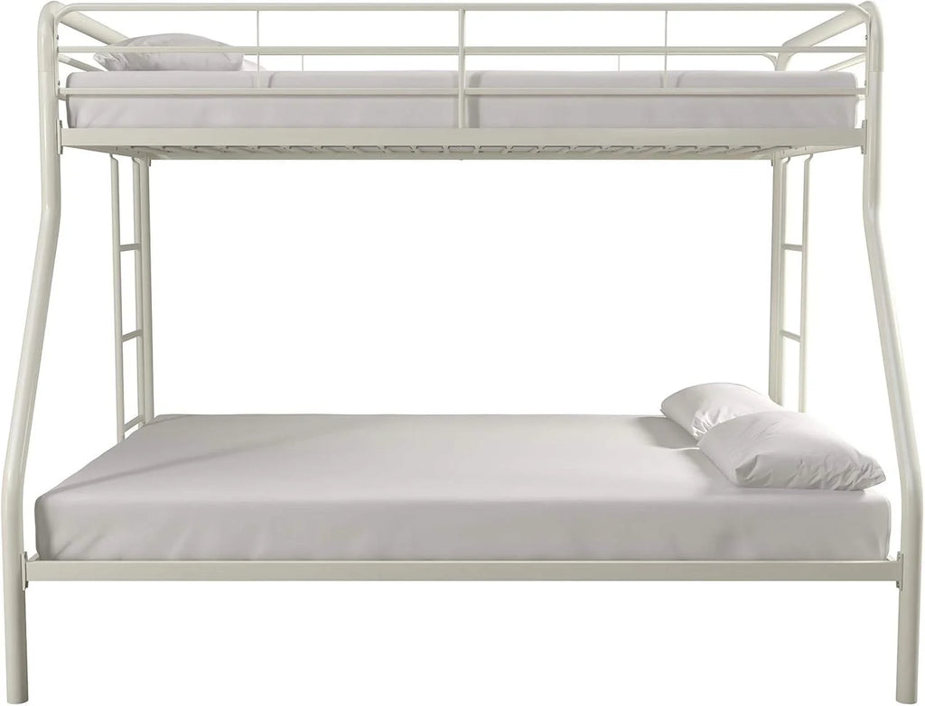 DHP Dusty Twin Over Full Metal Bunk Bed, Off White1 pcs