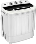 Portable mini double-burner washing machine, capacity 13 pounds, equipped with a spin dryer, a compact clothes washing machine, a lightweight small-sized washing machine, suitable for families, apartments, dormitory rooms, and campers.1 pcs