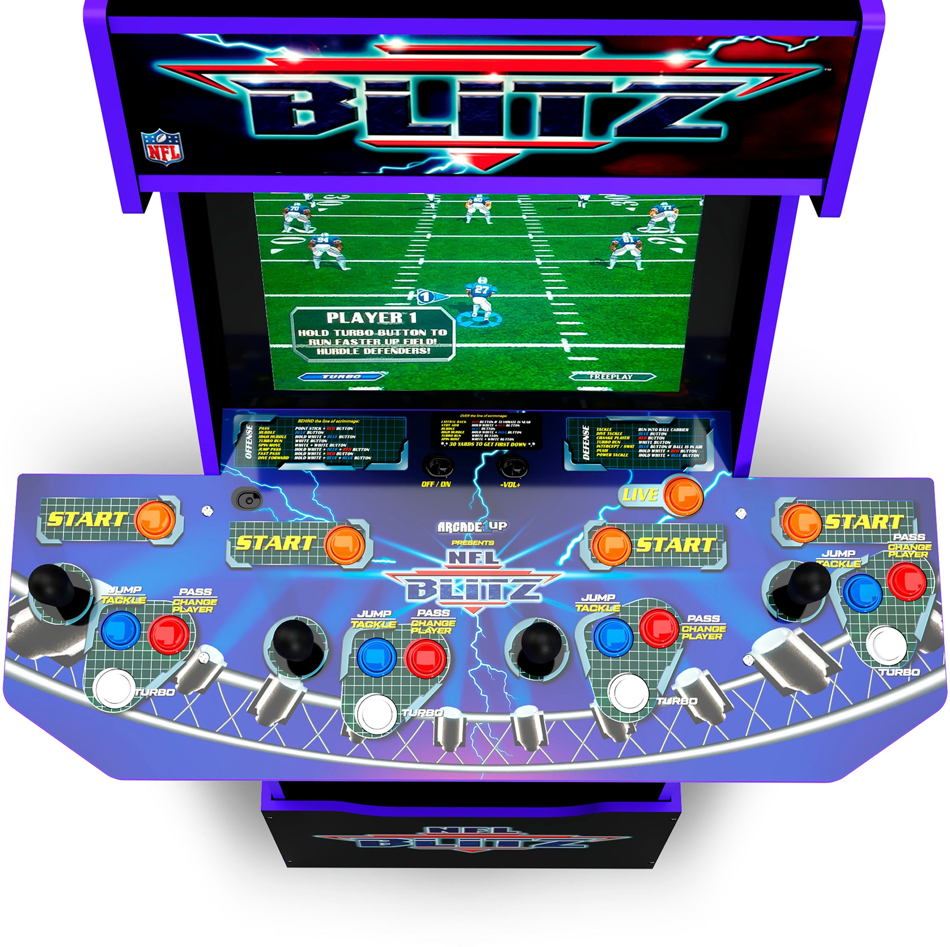 Arcade1Up &ndash; NFL Blitz Arcade with Riser and Lit Marquee &ndash; Multi