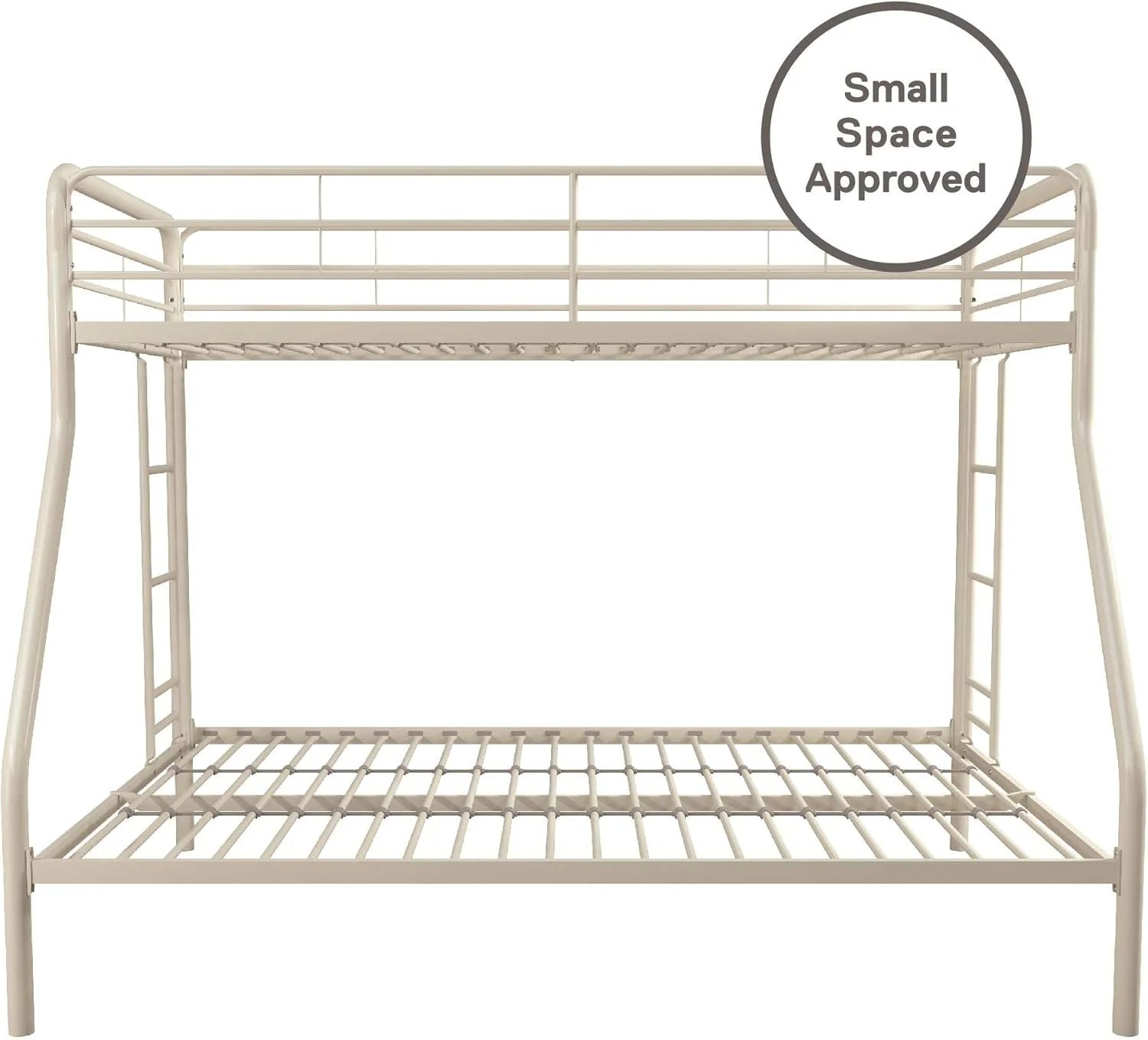 DHP Dusty Twin Over Full Metal Bunk Bed, Off White1 pcs