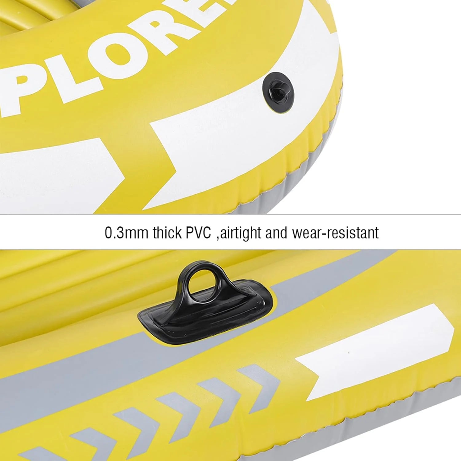 Inflatable Kayak Series, Inflatable Boat Set, Inflatable Boat Rafts Dual Air Chambers, Welded Oar Locks, Grab Handles, Bow Rope, Sporty Design, 2 Person for Adults1 pcs