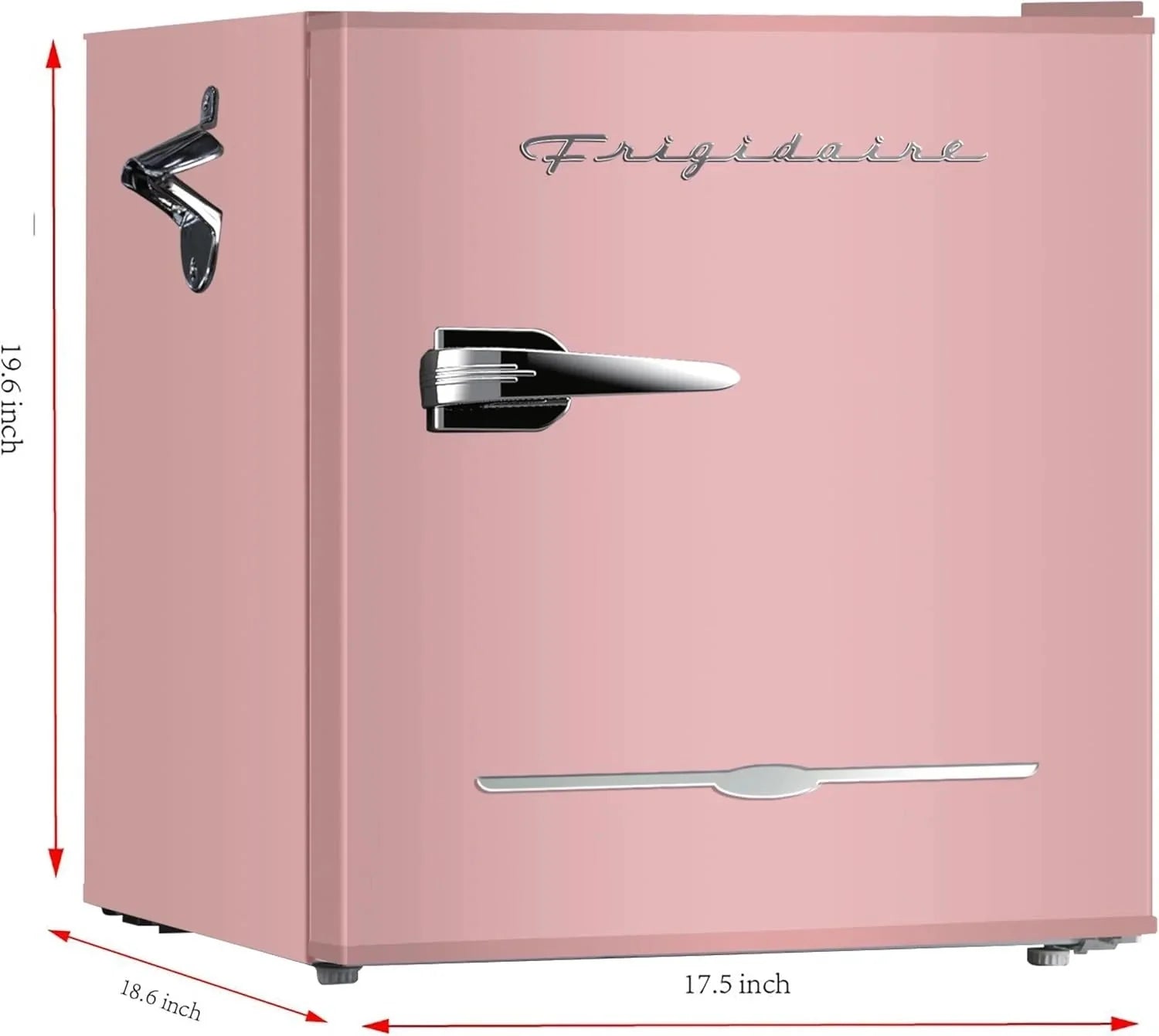 Frigidaire EFR176 Retro Compact Fridge with Chiller Mini Refrigerator with Built-in Bottle Opener for Office, Bedroom, Dorm Room or Cabin, 1.6 cu ft 16" D x 18" W x 18.5" H, Moonlight