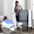 BEST Heavy Duty 640LBS Rollaway Folding Bed With Memory Foam Mattress  sgtnighsdesigns