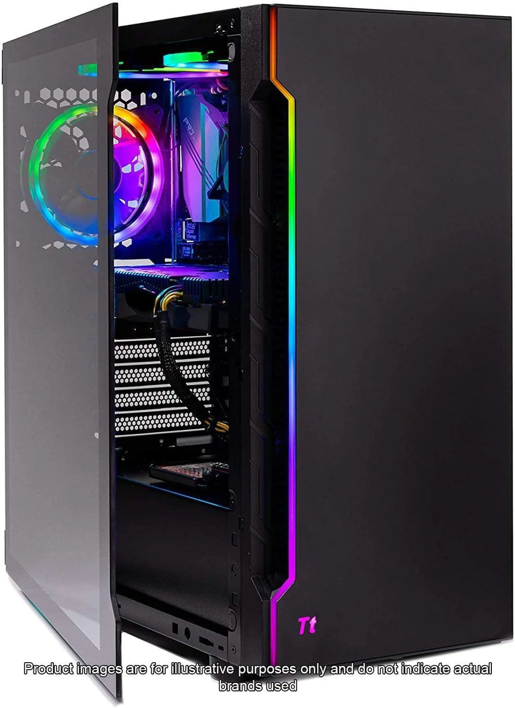Gaming Shadow Gaming PC Desktop – Intel Core i7 13700F 2.1 GHz, NVIDIA RTX 4060, 1TB NVME SSD, 16GB DDR4 RAM 3200, 600W Gold PSU, 360mm AIO, 11AC Wi-Fi, Windows 11 Home 64-bit,Black1 pcs