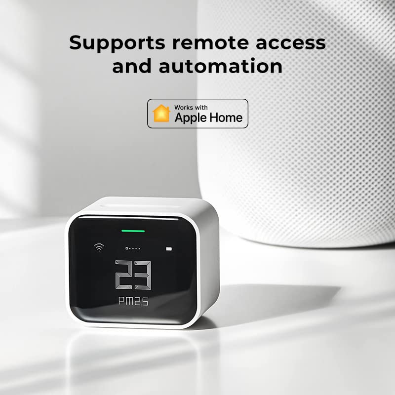 Qingping Air Monitor Lite, Apple HomeKit Compatible Wi-Fi Air Quality Sensor Detects CO2, PM2.5, PM10, Temperature and Humidity1 pcs