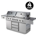 EuroGrille 9 Burner BBQ Grill Outdoor Barbeque Gas Stainless Steel Kitchen