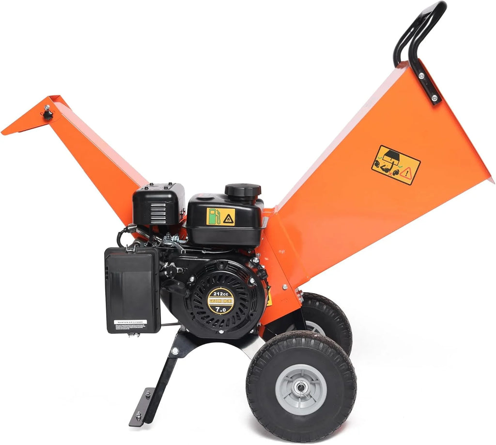 Wood Chipper Shredder Mulcher 7HP Gas Powered Heavy Duty Compact Design 3" Inch Max Capacity (R0)1 pcs