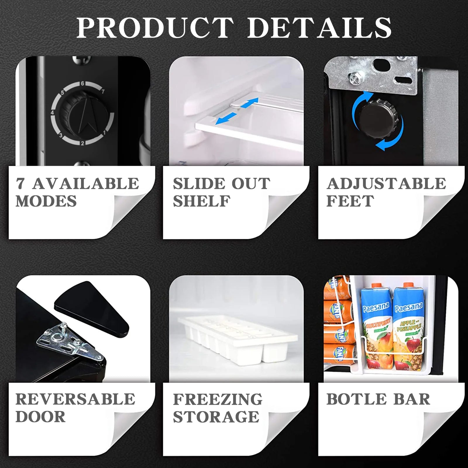 48L Compact Refrigerator Mini Bar Fridge