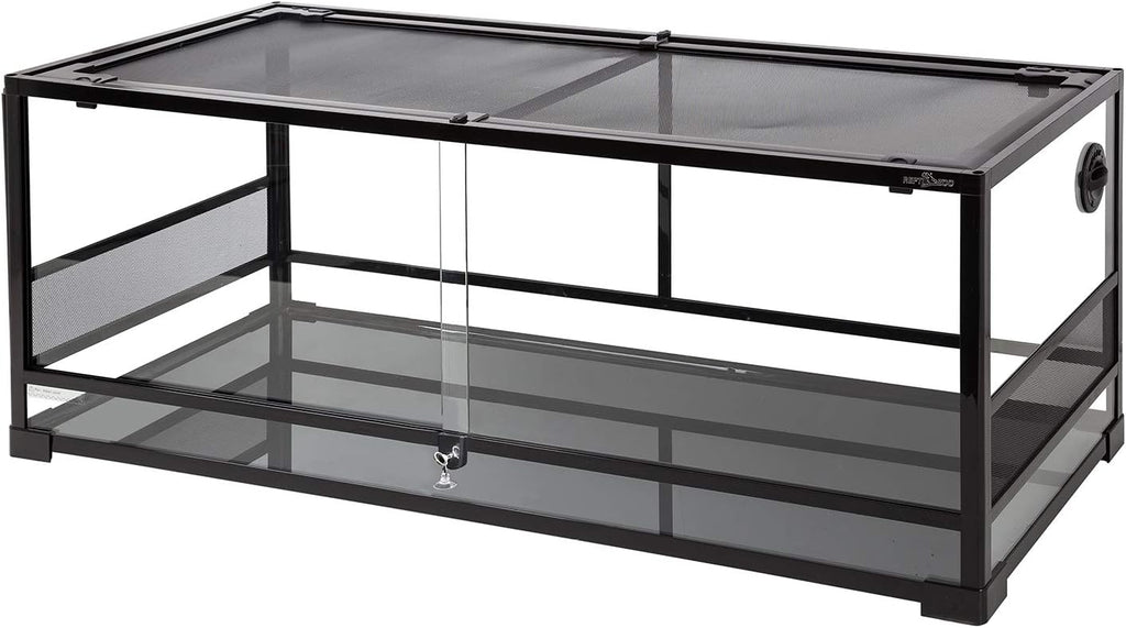 REPTI ZOO 67 Gallon Reptile Terrarium, Sliding Glass Doors, 48"x18"x18"
