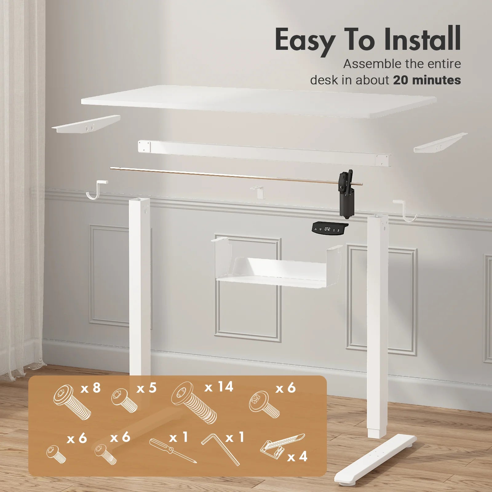 Electric Standing Desk Height Adjustable 100cm
